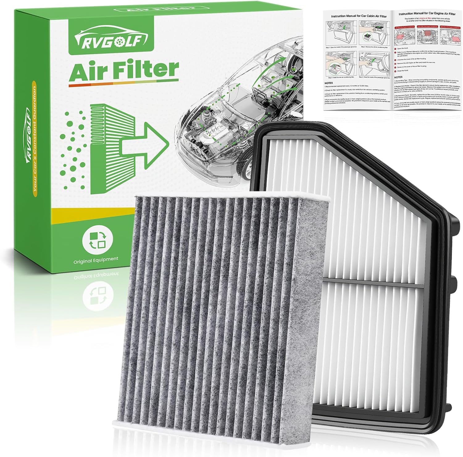 Engine Cabin Air Filters Set for Honda Civic HR-V
