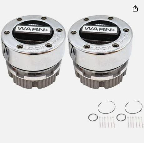 WARN 9790 Standard Manual Locking Hub Set (19 Splines)